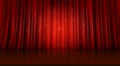 Closed red theater or cinema curtain on stage Royalty Free Stock Photo