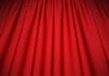 Closed red theater curtain background Royalty Free Stock Photo
