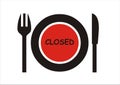 Closed Restaurant Sign