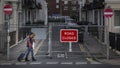 Closed road at bottom of atlingworth street in brighton due to subsidence