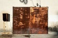 Closed rusty door
