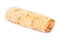 Closed shawurma rolled sandwich Royalty Free Stock Photo