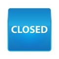 Closed shiny blue square button Royalty Free Stock Photo