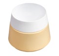 Closed shiny jar for cosmetic cream isolated