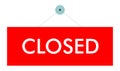 Closed shop window sign Royalty Free Stock Photo