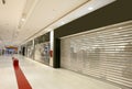 Closed shops in modern mall Royalty Free Stock Photo