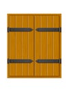 Closed shutter wooden window for design vector illustration Royalty Free Stock Photo