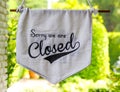 Closed sign broad at coffee shop Royalty Free Stock Photo