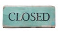 Closed sign isolated over white Royalty Free Stock Photo