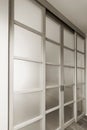 Closed sliding glassed doors Royalty Free Stock Photo