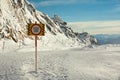 Closed slope sign. Royalty Free Stock Photo
