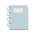 Closed spiral notebook icon, cartoon style Royalty Free Stock Photo