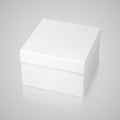 Closed square box on gray Royalty Free Stock Photo
