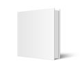 Closed square hardcover book mockup