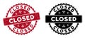 Distress Closed Round Red Stamp