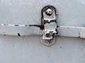 Closed steel door with lock Royalty Free Stock Photo