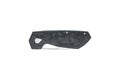 Closed tactical folding knife with a forged carbon fiber handle isolated on a white back Royalty Free Stock Photo