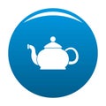 Closed teapot icon blue