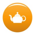 Closed teapot icon orange