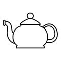 Closed teapot icon, outline style