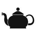 Closed teapot icon, simple style