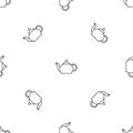 Closed teapot pattern seamless vector