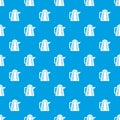 Closed teapot pattern vector seamless blue
