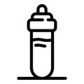 Closed test tube icon, outline style