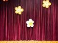 Closed theater red curtains Royalty Free Stock Photo
