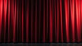 Closed Theater Red Curtains, Setting the Stage for Suspense and Intrigue, Generative AI