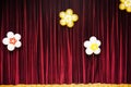 Closed theater red drapes Royalty Free Stock Photo