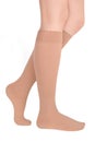 Closed toe calves. Compression Hosiery. Medical stockings, tights, socks, calves and sleeves for varicose veins Royalty Free Stock Photo