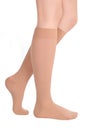 Closed toe calves. Compression Hosiery. Medical stockings, tights, socks, calves and sleeves for varicose veins and venouse therap Royalty Free Stock Photo