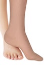 Closed toe calves. Compression Hosiery. Medical stockings, tights, socks, calves and sleeves for varicose veins Royalty Free Stock Photo