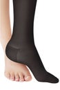 Closed toe socks. Compression Hosiery. Medical stockings, tights, socks, calves and sleeves for varicose veins and venouse therap Royalty Free Stock Photo
