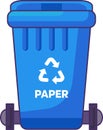 Closed Transportable Paper Waste Container