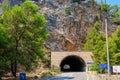 The closed tunnel is a local landmark. August 7, 2022 Beldibi, Antalya province, Turkey