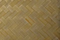 Closed Up of Bamboo Texture of Basket Weave Pattern Royalty Free Stock Photo