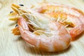 Closed up Boiled Shrimp