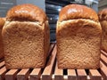 Closed up bread in bakery shop