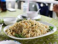 Closed up carp fried rice,