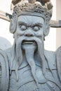 Closed up detail Chinese Warrior Sculpture in The Phra Chettuphon Wimon Mangkhalaram Wat pho