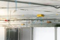 Closed up electtrical conduit installation with cable pulling