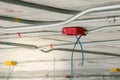 Closed up electtrical conduit installation with cable pulling