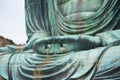 Closed up hand of Kamakura Daibutsu is the famous landmark located at the Kotoku-in temple Royalty Free Stock Photo