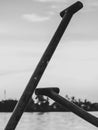 minimalist photo of a boat rower handle