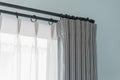 closed up of modern window curtain