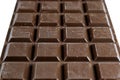 Closed up mouthwatering dark chocolate bar with selective focus