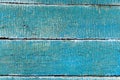 Closed up of old wood background. Vintage wood background with blue color peeling paint. Royalty Free Stock Photo