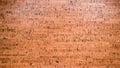 Closed up of panoramic brown cork board texture for banner background Royalty Free Stock Photo